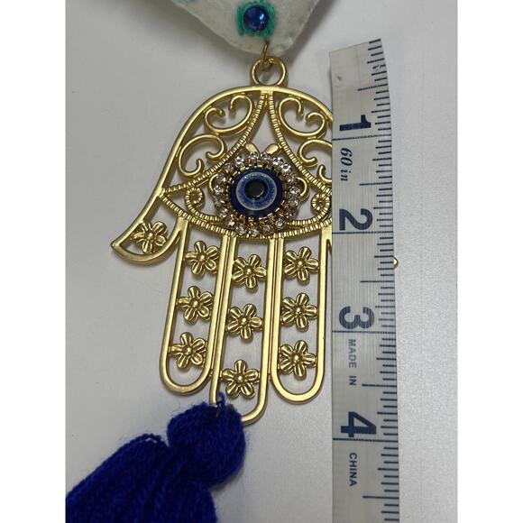 Evil Eye Hamsa Hand Large Hanging Charm - Picture 6 of 8